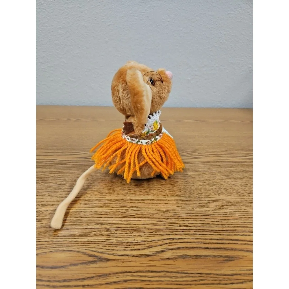 Vintage Kamar Aloha‎ Mouse Plush Toy Adorable W/tags(worn) 6.5
